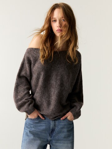 Pull-over Pull&Bear en marron : devant