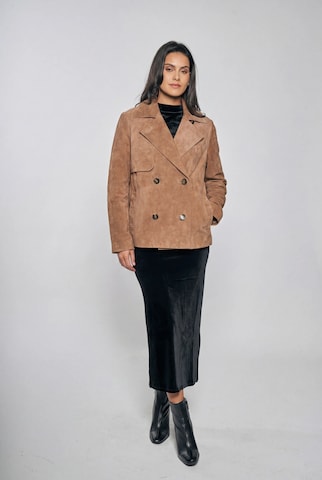 Veste mi-saison ' Lederjacke ' FREAKY NATION en marron