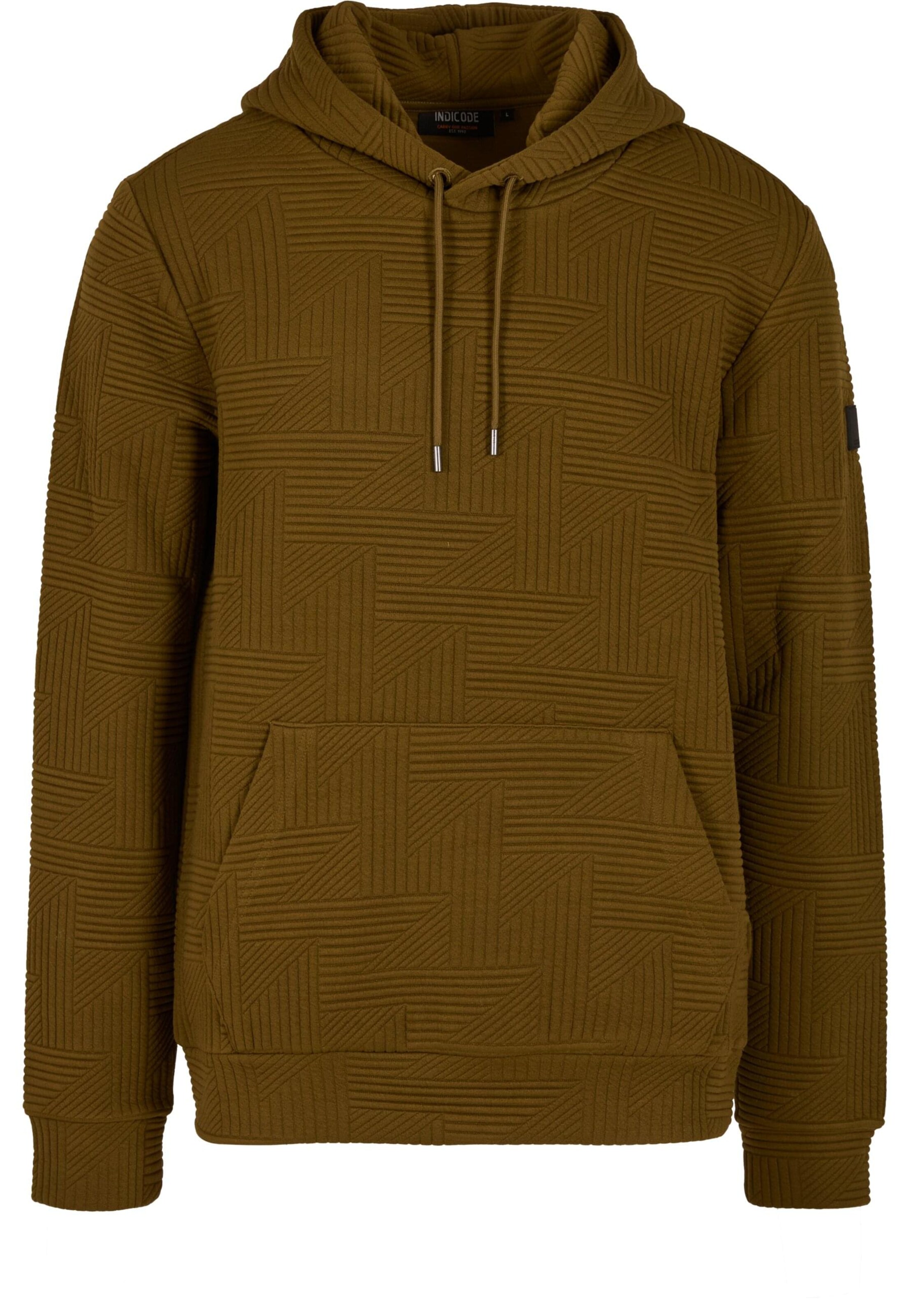 Felpa 'Huntsville' di INDICODE JEANS in verde: frontale