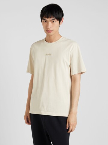 BOSS T-Shirt in Beige: Vorderseite