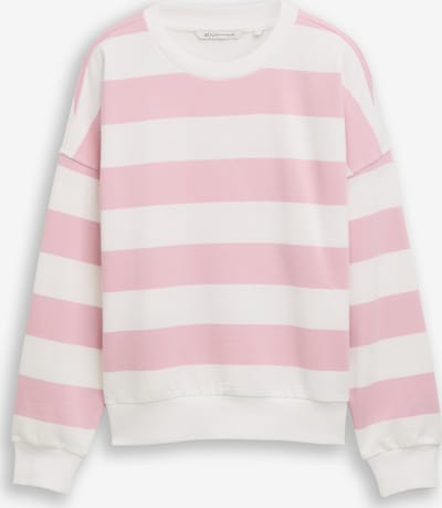 Megztinis be užsegimo iš TOM TAILOR DENIM, spalva – rožių spalva / balta, Prekių apžvalga