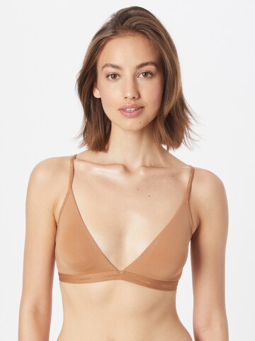 Calvin Klein Underwear حمالة صدر مثلثة حمالة صدر بلون بيج: الأمام