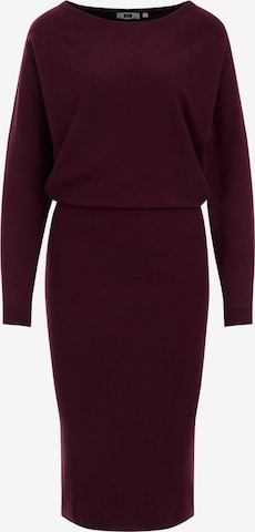 WE Fashion Pletena obleka | rdeča barva: sprednja stran