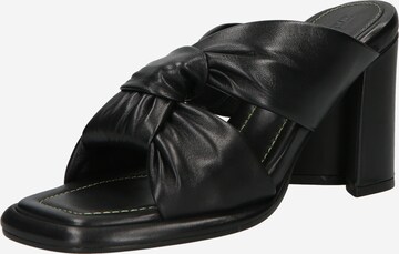 BRONX Mules 'Leia-Lee' in Black: front