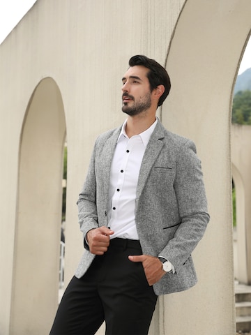 Youthup Slim Fit Sakko in Grau