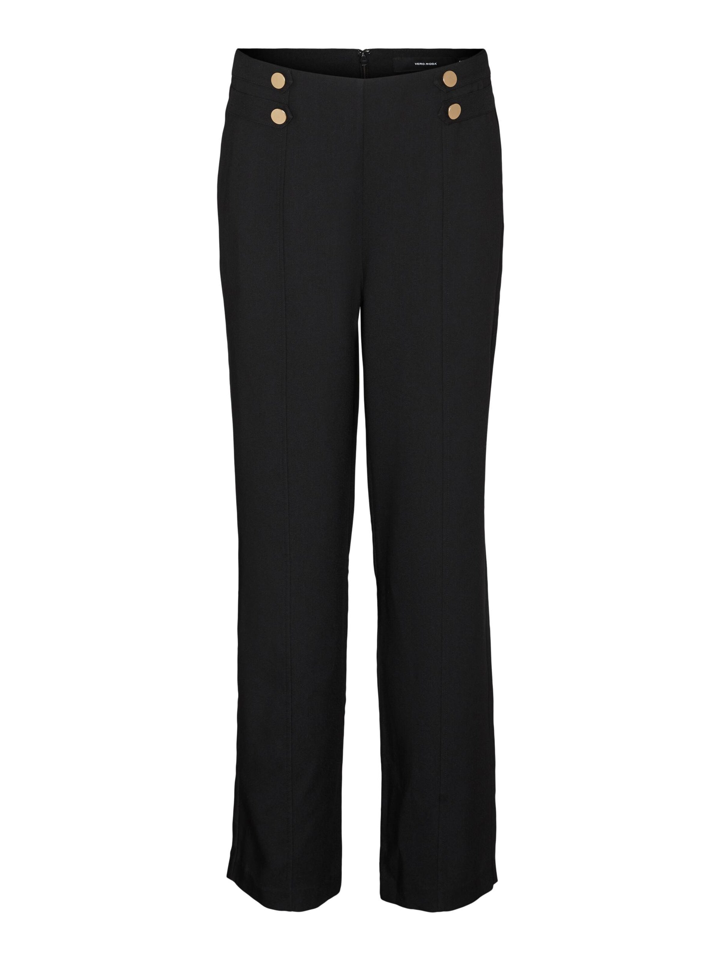 Regular Pantalon à pince 'CELINA' VERO MODA en noir : devant