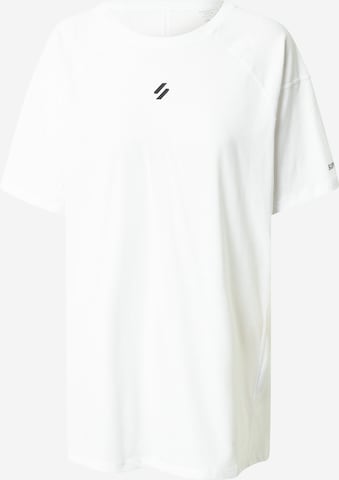 Superdry Performance Shirt 'Run' in White: front
