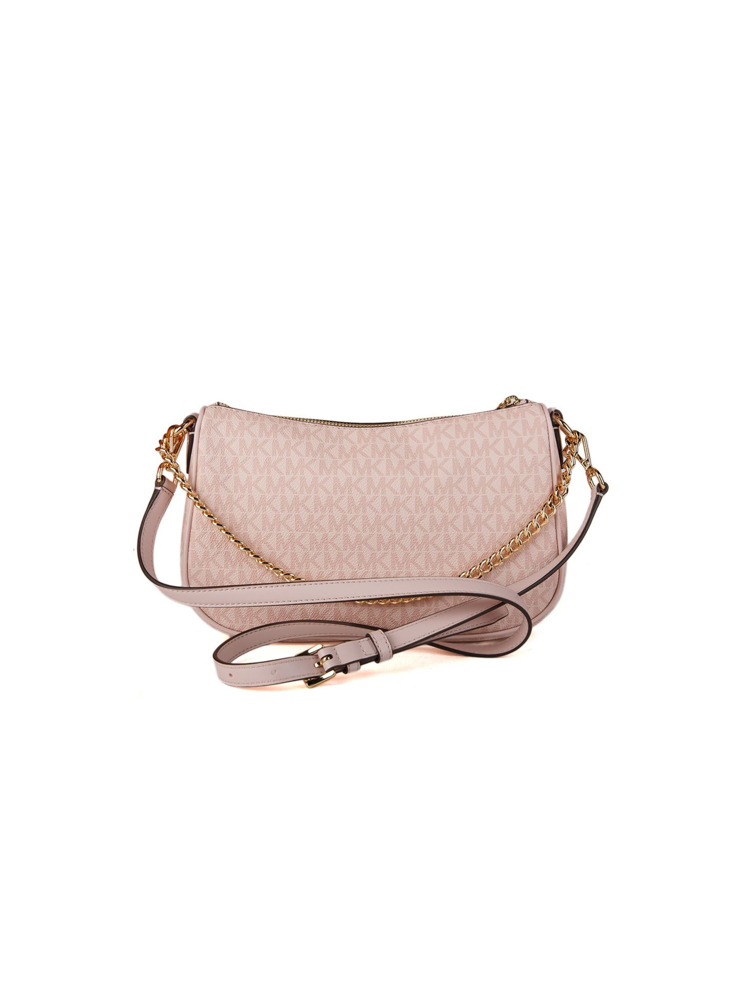Michael Kors Umhängetasche 'Carmela Medium Signature Logo Convertible Crossbody Bag'‌‌‌‌‌‌ in Pink