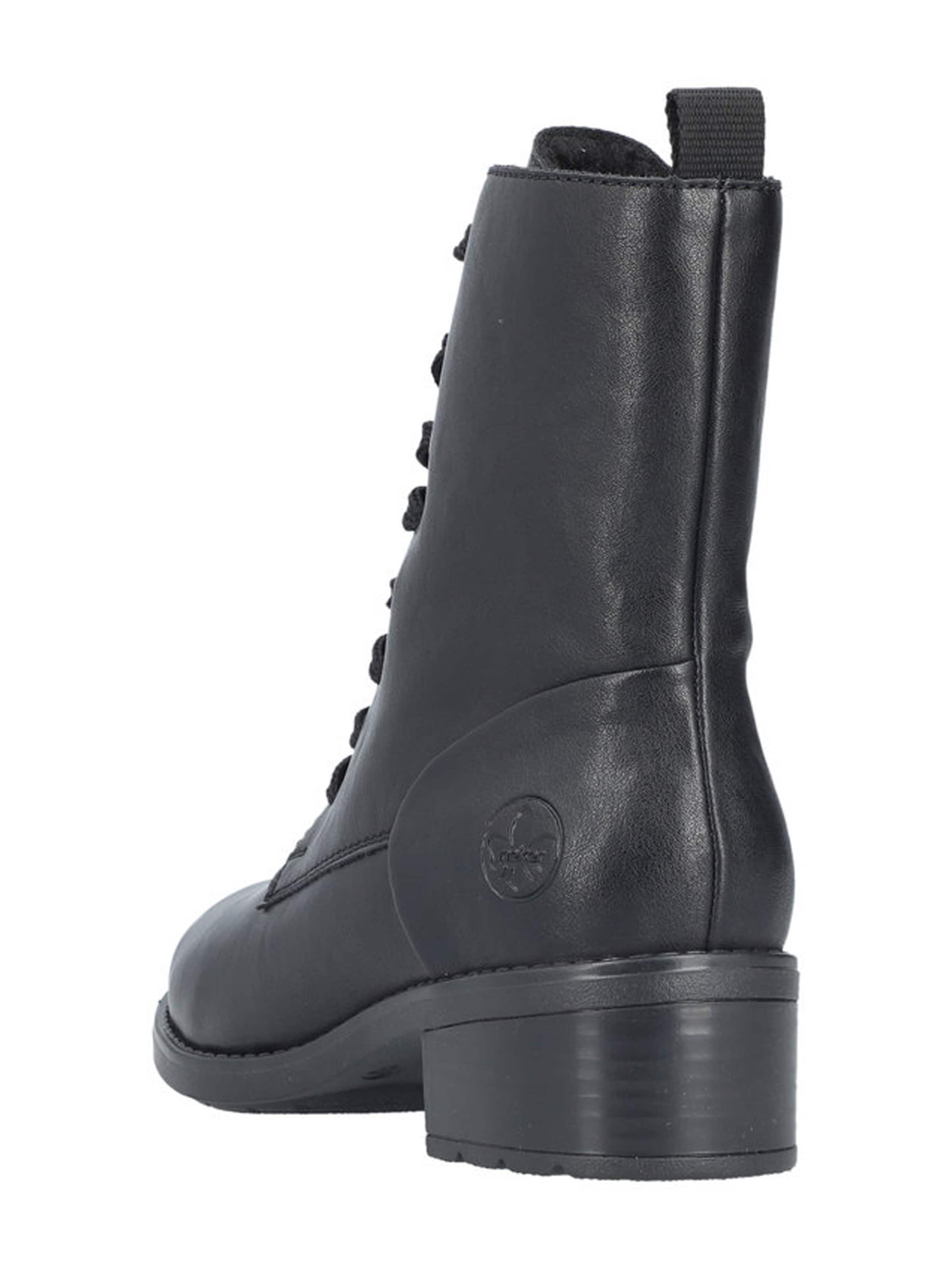 Rieker Lace-Up Ankle Boots in Black