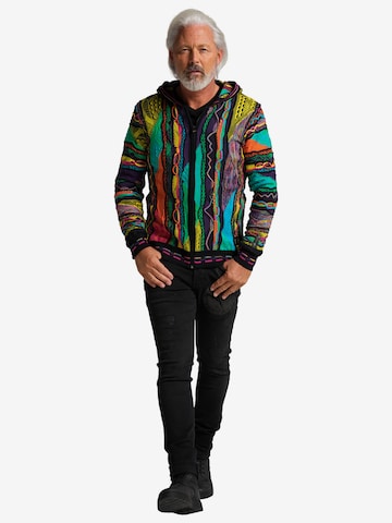 Carlo Colucci Gebreid vest ' Conzem ' in Gemengde kleuren