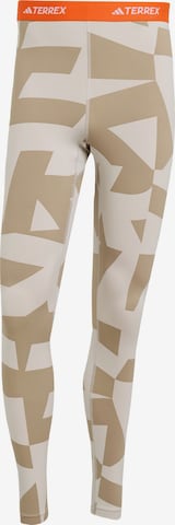 Skinny Pantalon de sport 'Multi Synthetic Base Layer' ADIDAS TERREX en beige : devant