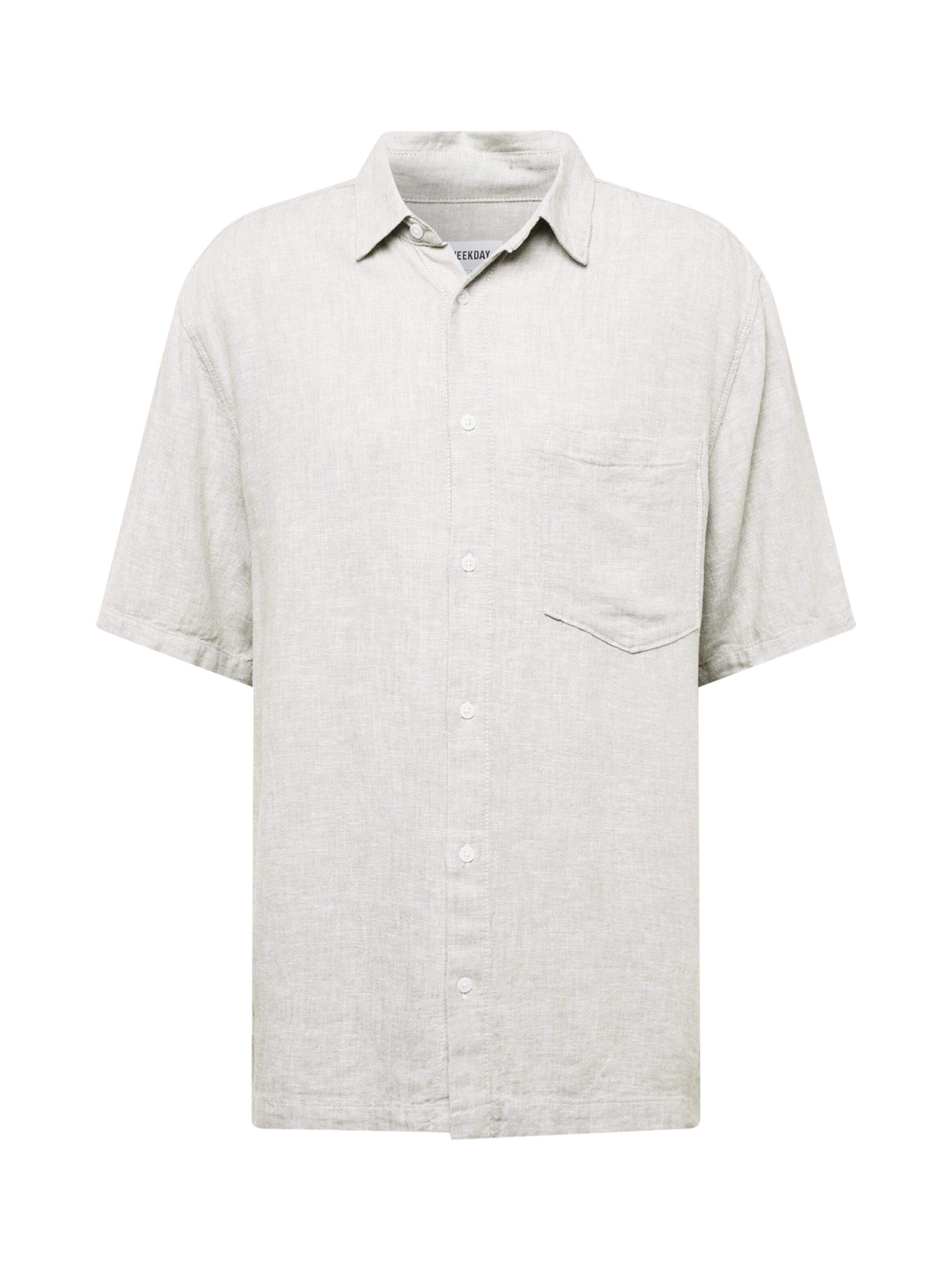 WEEKDAY Comfort Fit Πουκάμισο σε γκρι: μπροστά