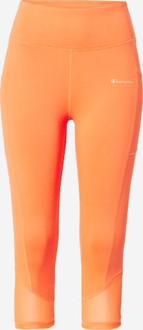 Champion Authentic Athletic Apparel Skinny Spodnie sportowe w kolorze pomarańczowy: przód