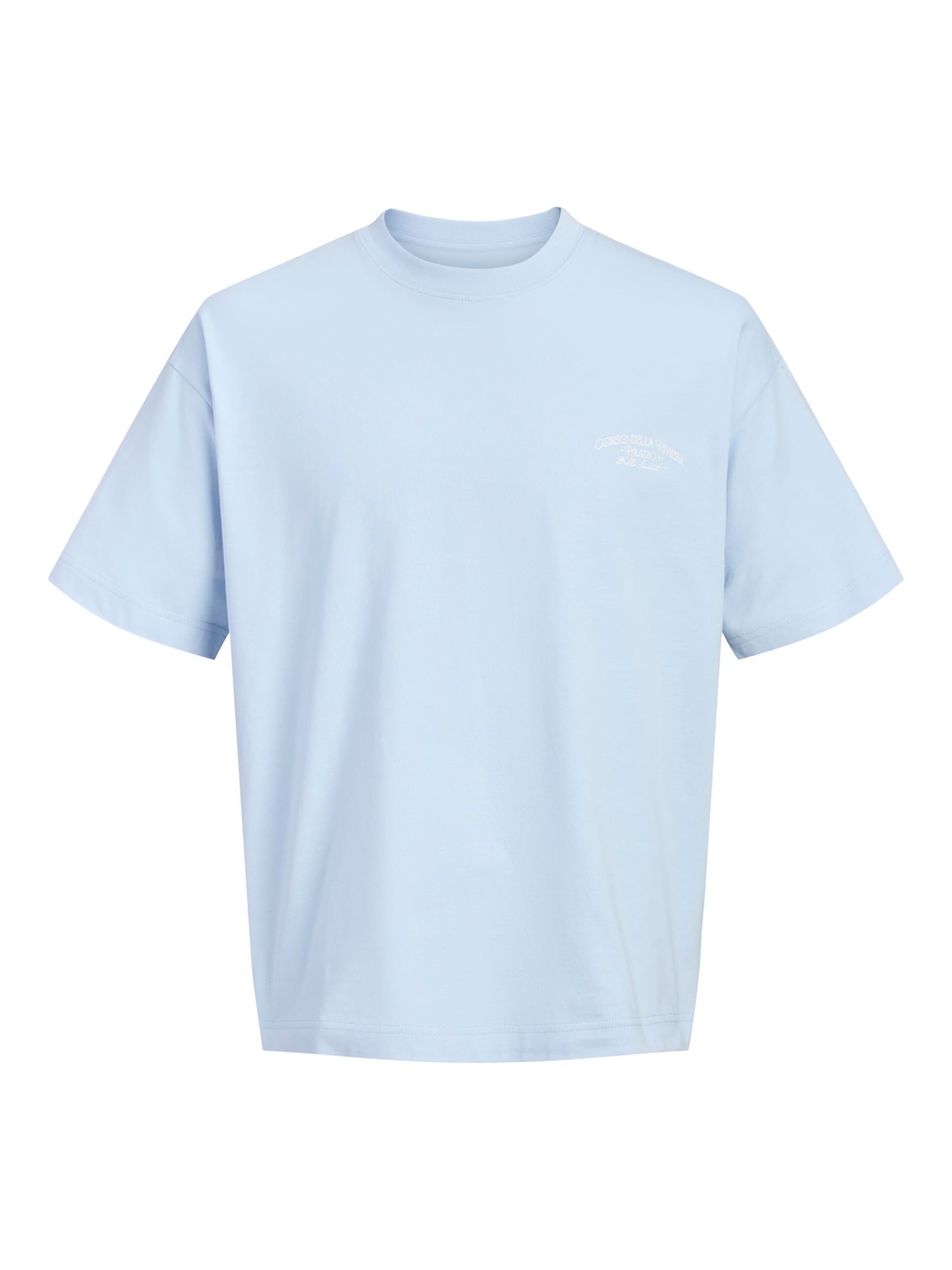 JACK & JONES T-Shirt en bleu pastel / blanc cassé, Vue avec produit