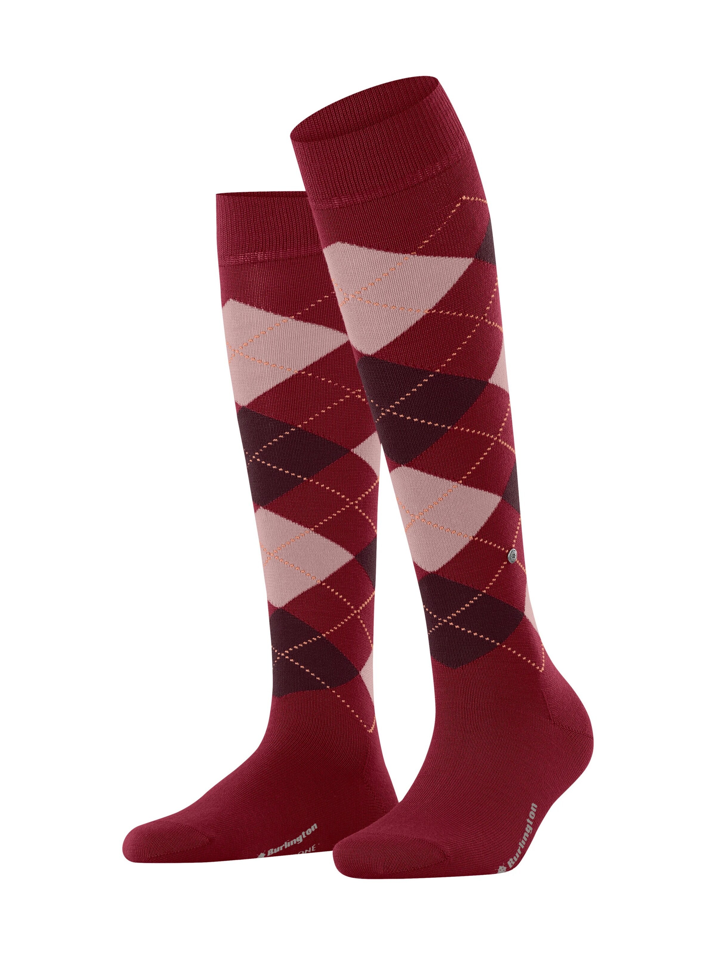BURLINGTON Over the Knee Socks 'Marylebone' in Red: front