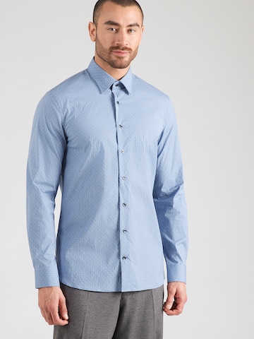 Michael Kors Slim fit Button Up Shirt in Blue: front