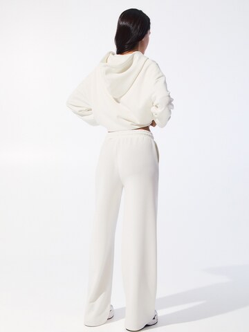 Pull&Bear Wide leg Broek in Wit