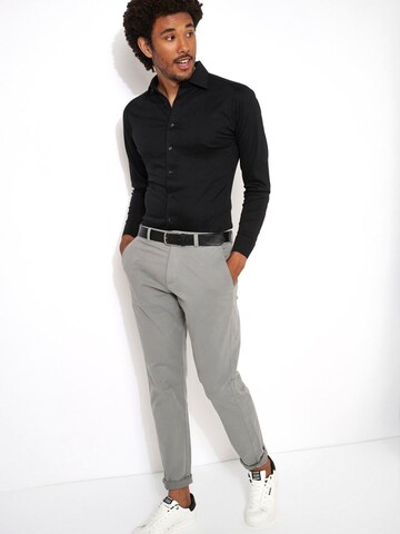 DESOTO Slim fit Button Up Shirt 'Modern Kent' in Black