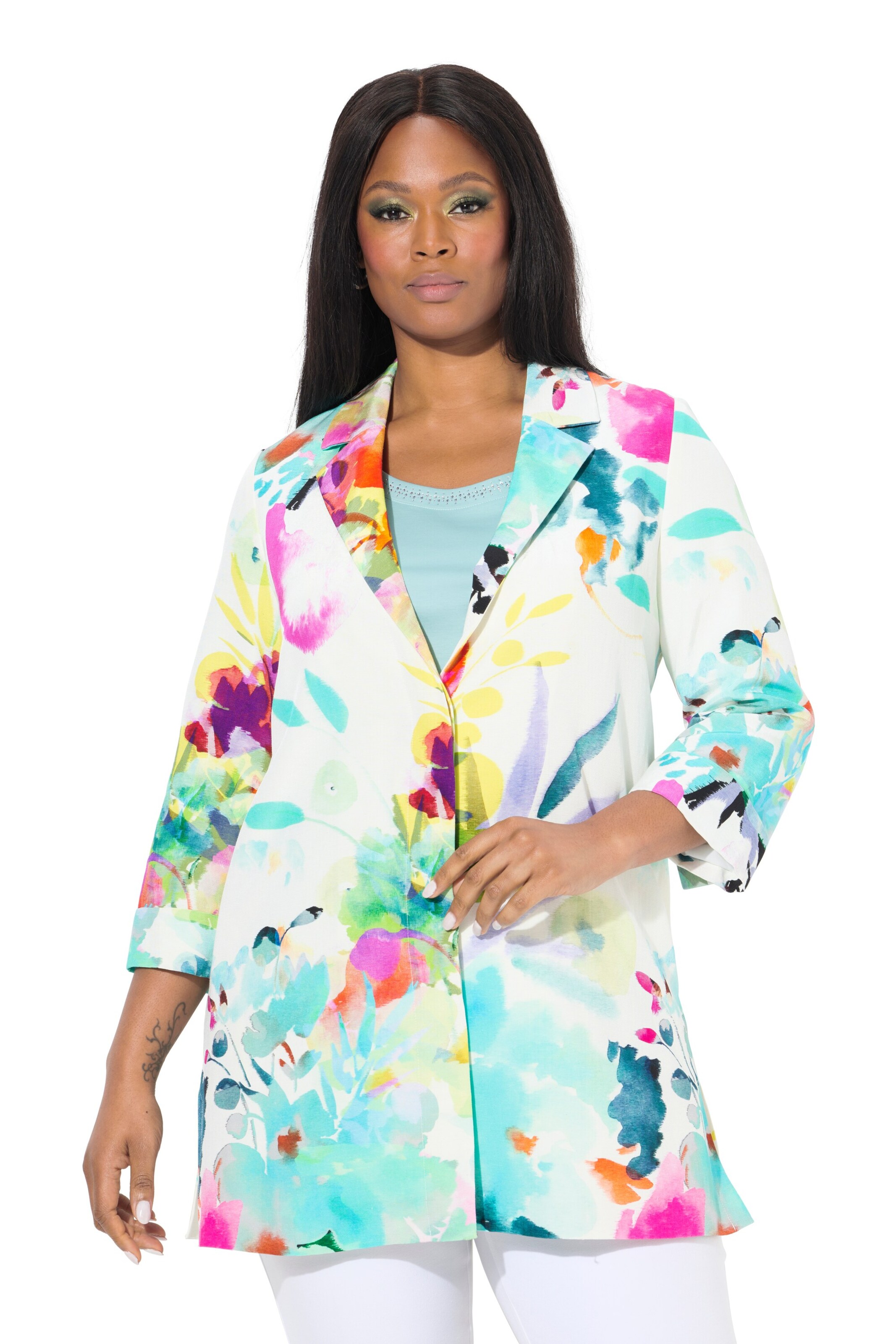 Ulla Popken Blazer in White: front