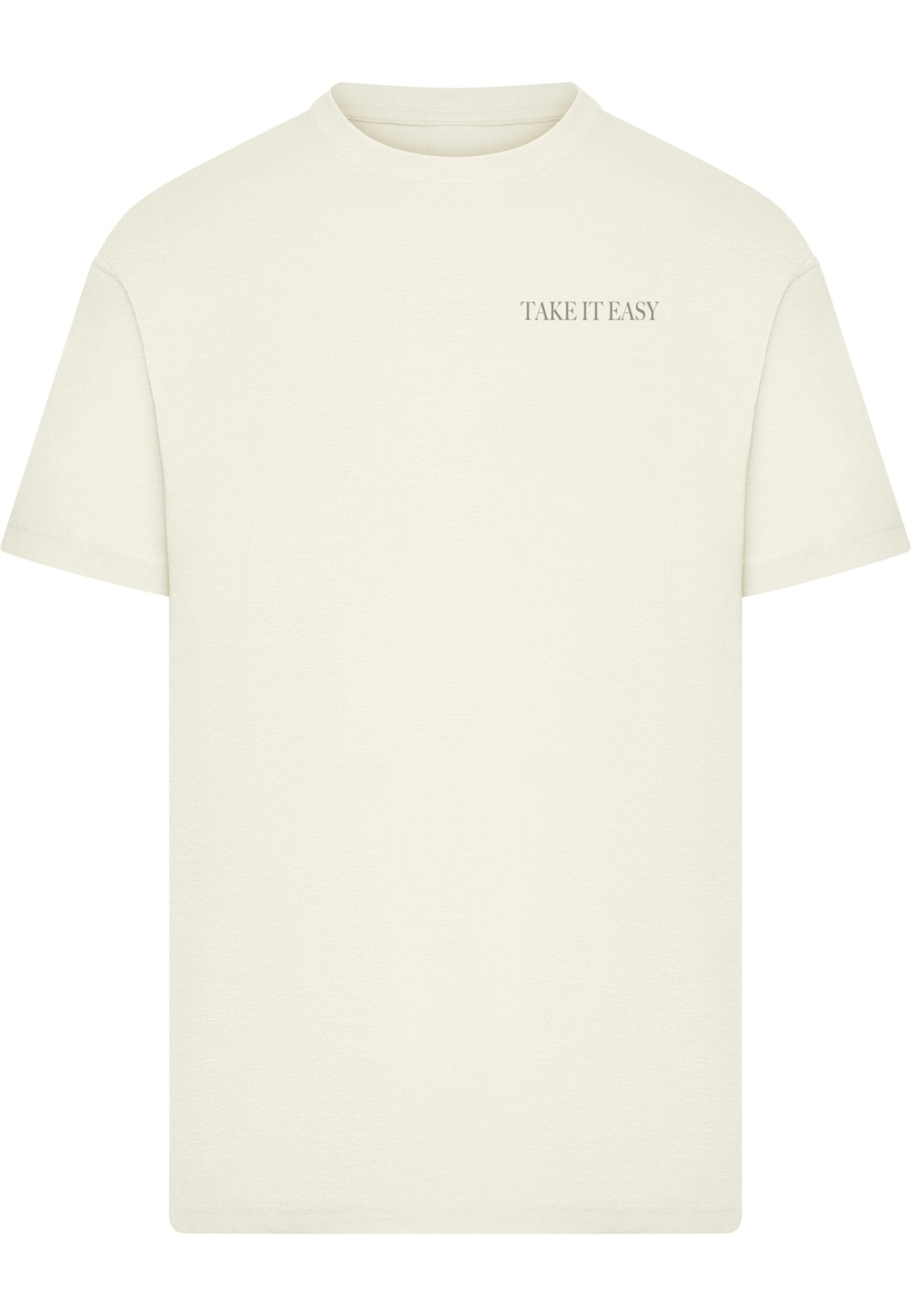 Maglietta 'Take It Easy Plants' di Mister Tee in beige: frontale