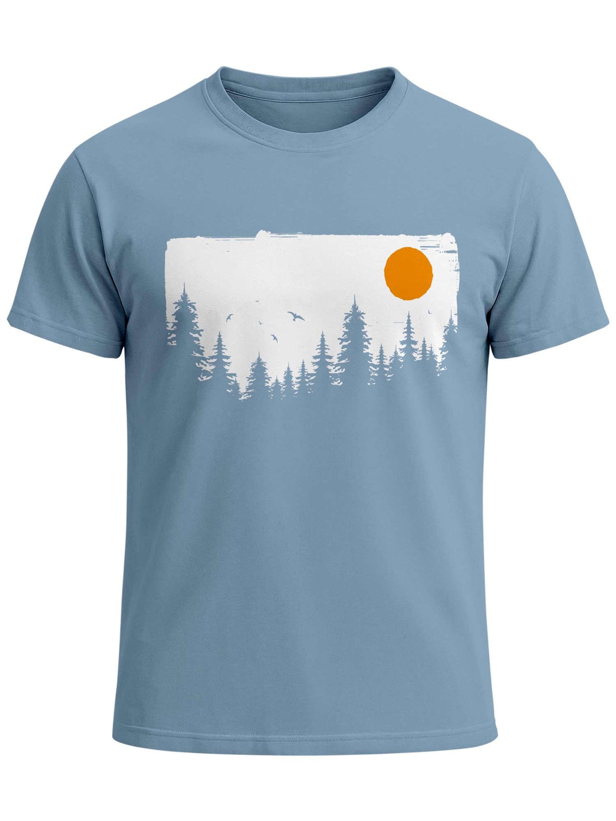 Neverless Shirt 'Forest' in Blue: front