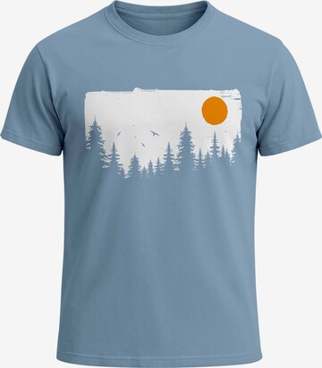 Neverless Shirt 'Forest' in Blau: Vorderseite