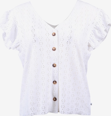 Le Temps Des Cerises Knit Cardigan 'PEDRO' in White: front