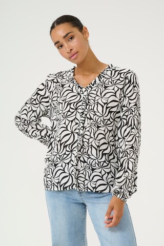 Kaffe Blouse 'Ellen' in Zwart: voorkant