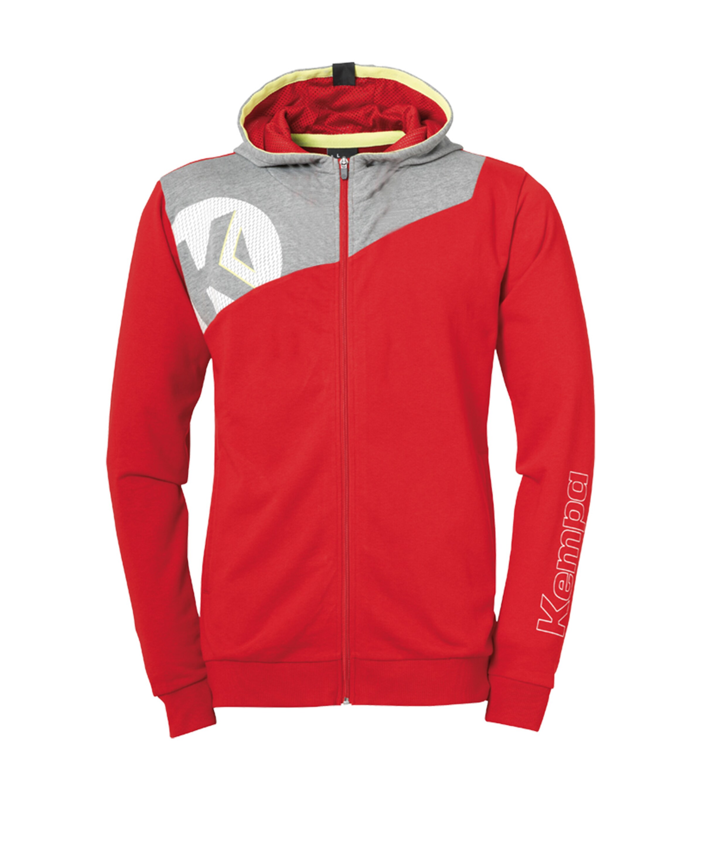 KEMPA Athletic Zip-Up Hoodie in Red: front