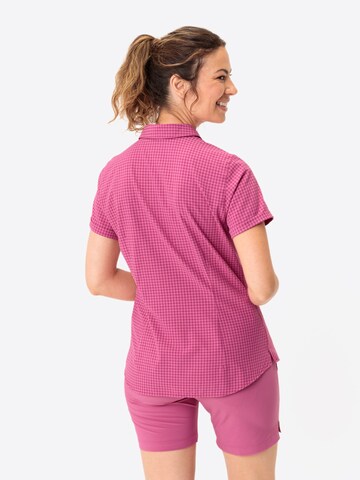 VAUDE Athletic button up shirt ' Seiland III ' in Pink