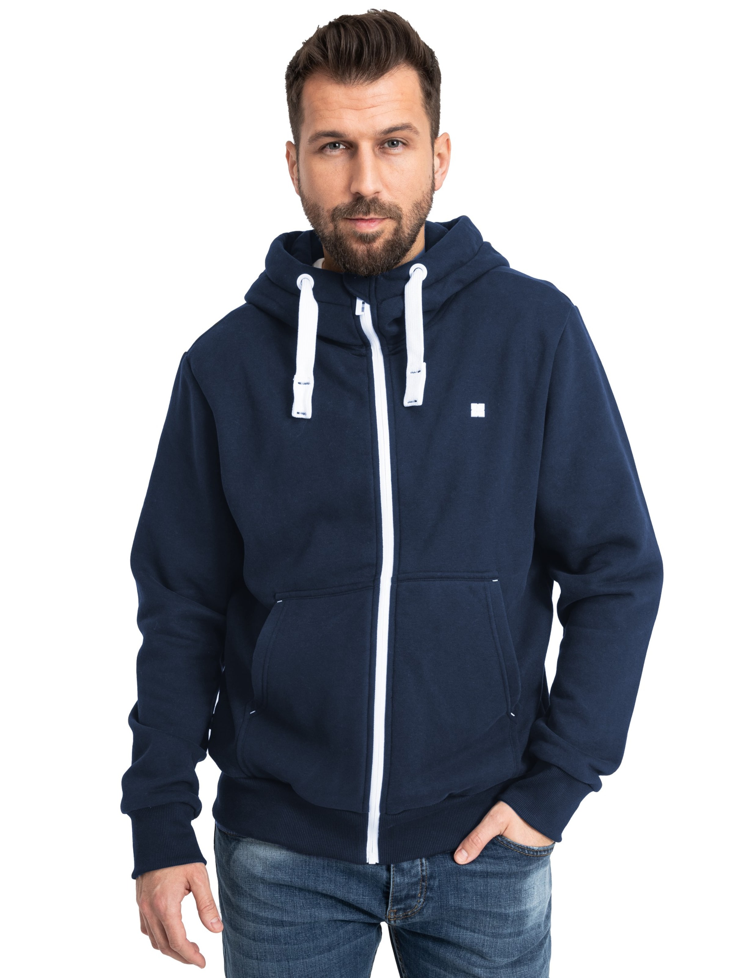 deproc Sweatjacke 'FinnCMYK II MEN'‌‌‌‌‌‌‌‌‌ in Blau: Vorderseite
