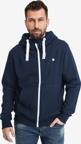 deproc Sweatjacke 'FinnCMYK II MEN' in Blau: Vorderseite
