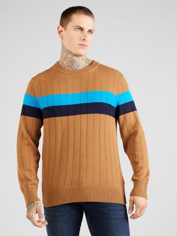 Pull-over TOMMY HILFIGER en marron : devant