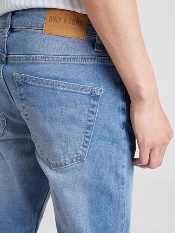 Only & Sons Slimfit Kavbojke 'ONSLOOM' | modra barva