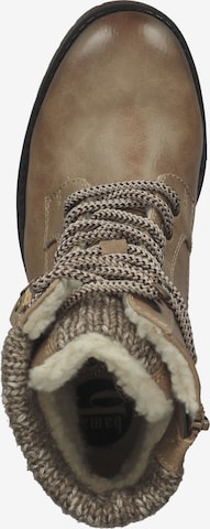 Bama Lace-Up Ankle Boots in Beige
