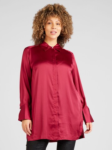 ONLY Carmakoma Blouse 'CARHANNABELL' in Rood: voorkant