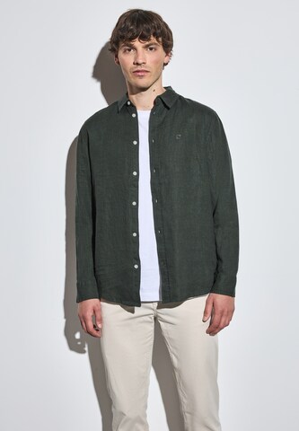 Street One MEN Regular fit Button Up Shirt in Green: front