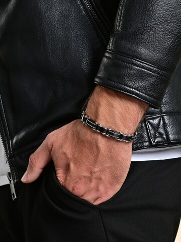Akzent Armband 'Bjarne, langlebig'‌‌‌‌‌‌‌ in Schwarz: Vorderseite