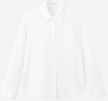 Camicia da donna 'LINO' di MANGO in bianco: frontale
