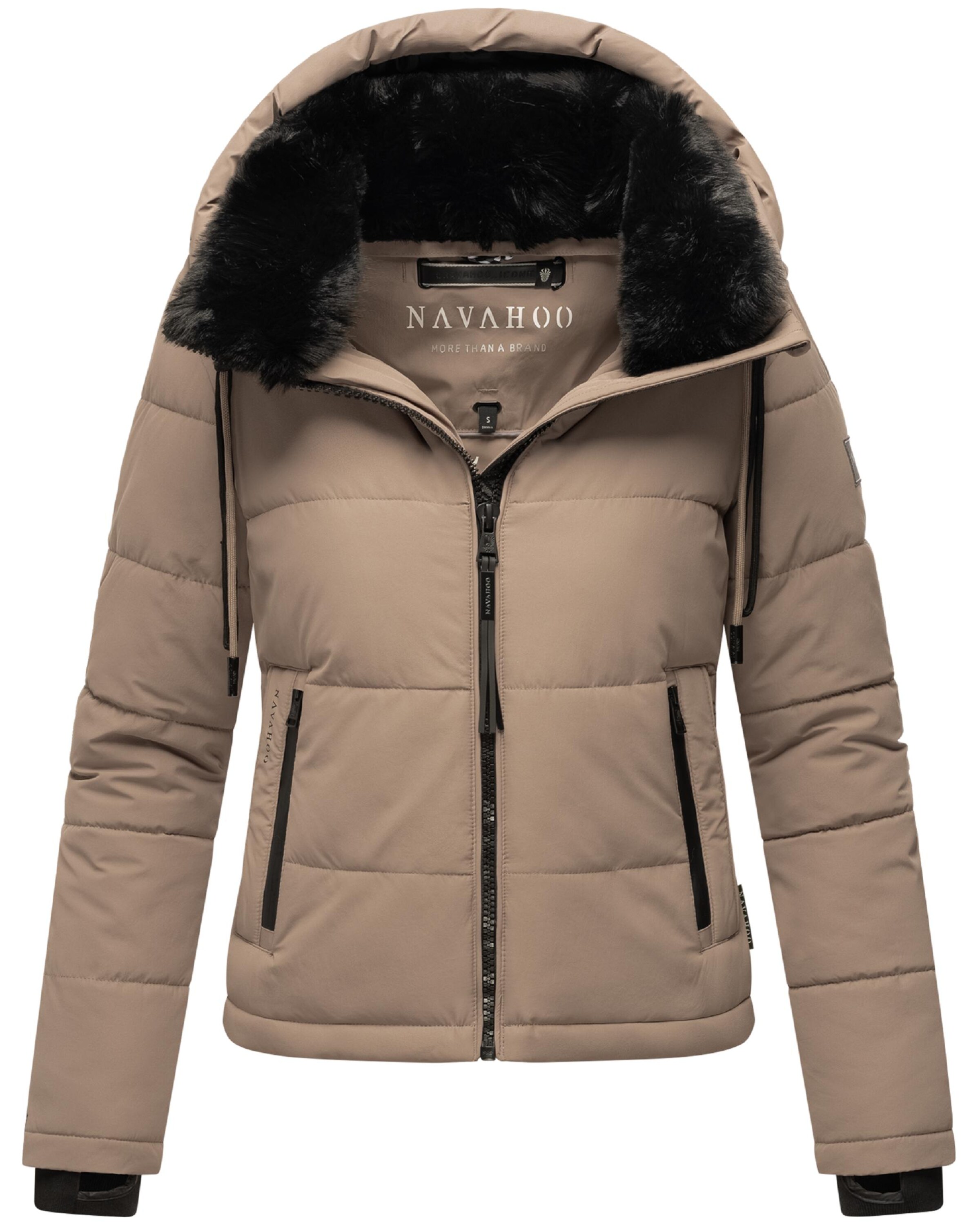 NAVAHOO Χειμερινό μπουφάν 'Mit Liebe XIV' σε καφέ: μπροστά