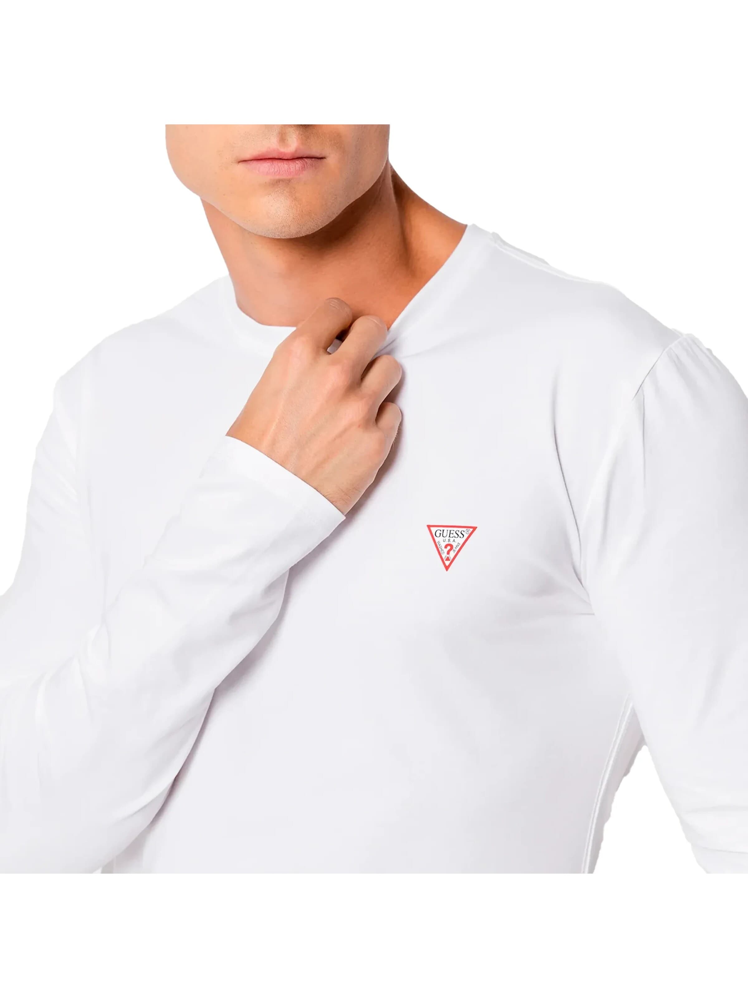 GUESS - Camiseta 'Original logo triangle' en blanco