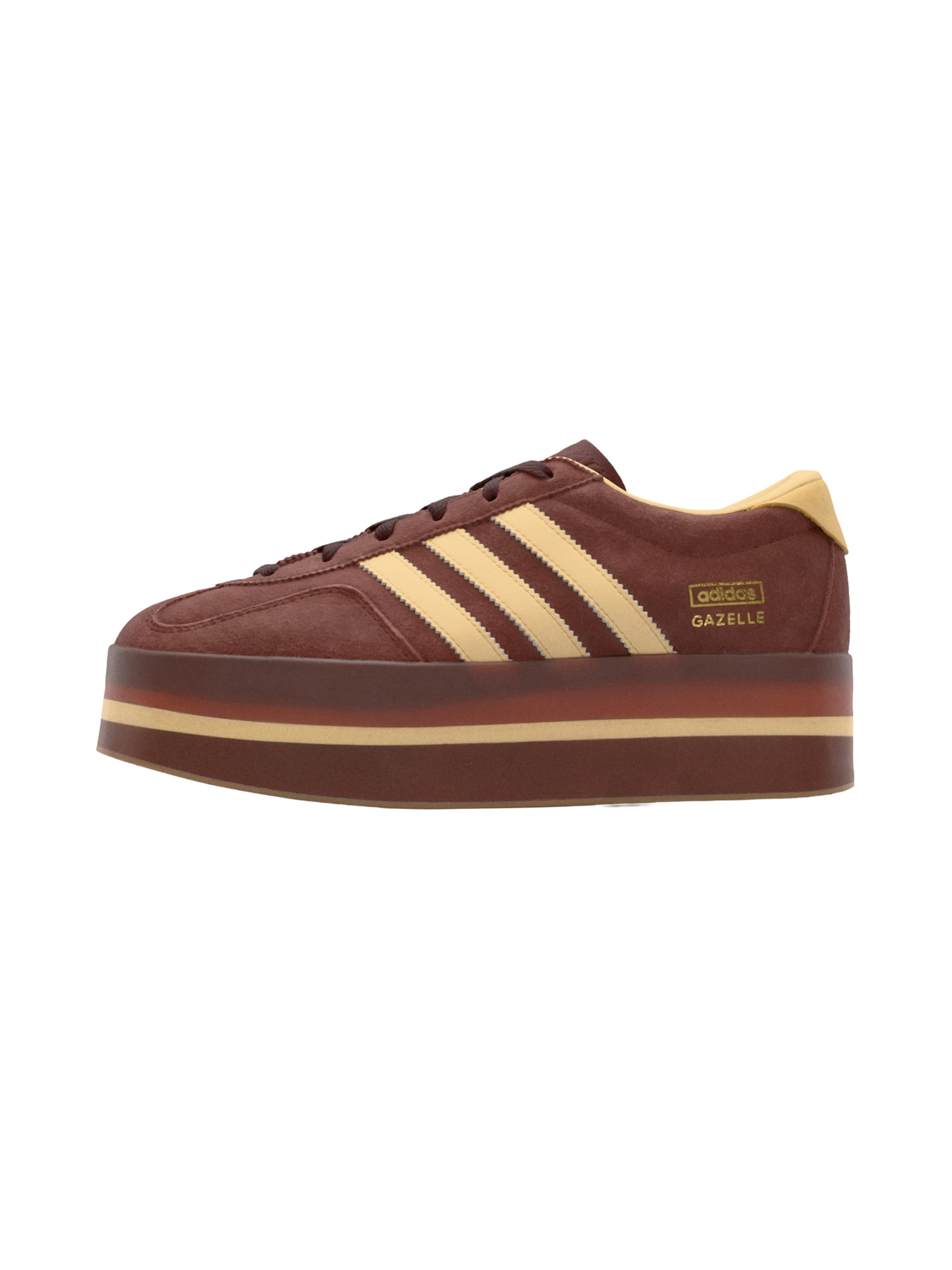 ADIDAS ORIGINALS - Sapatilhas baixas 'GAZELLE STACK' em castanho: frente