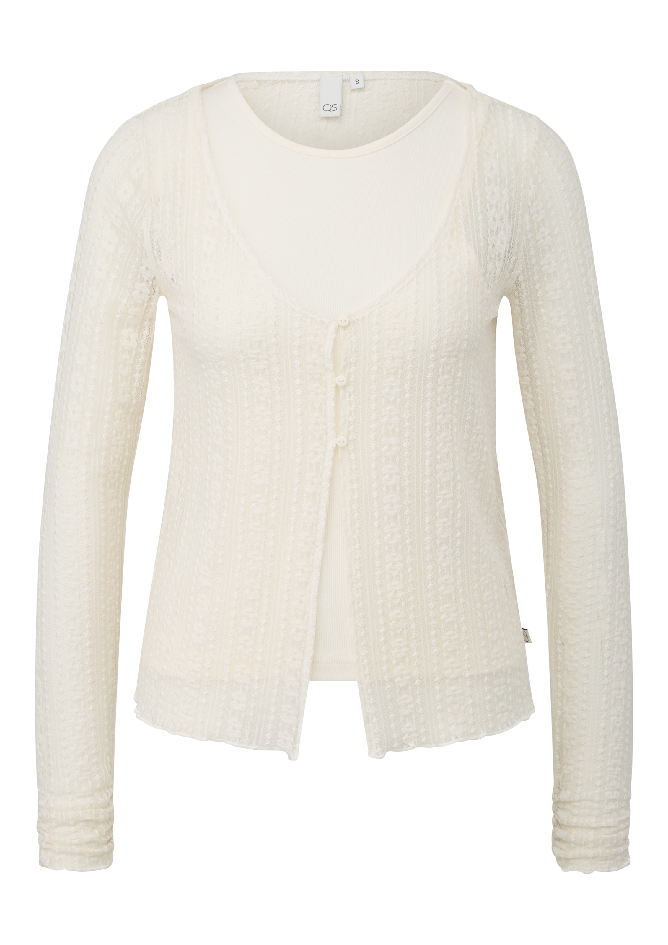 QS T-Shirt in Beige: Vorderseite