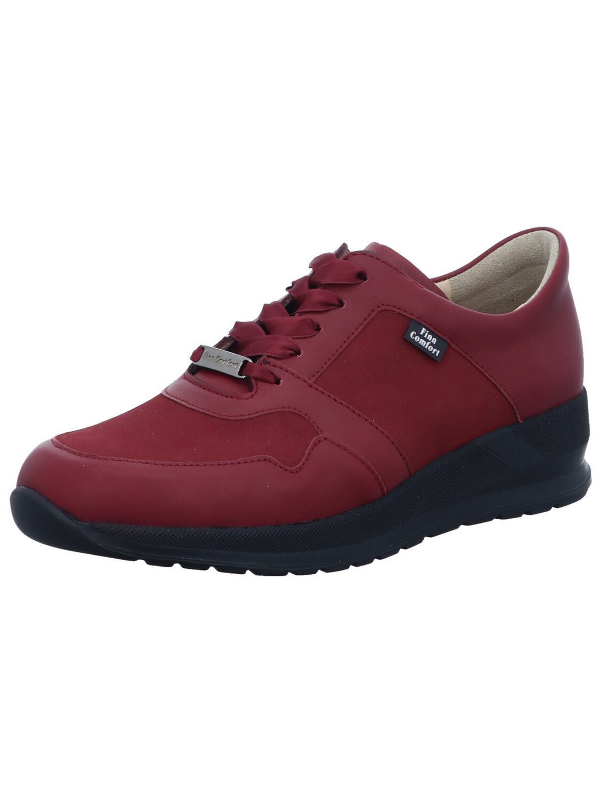 Finn Comfort Låg sneaker 'Sneaker Low Damen 03613-902226 Echtleder in rot' i röd: framsida