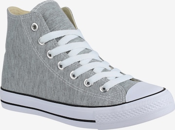 Baskets hautes Elara en gris : devant