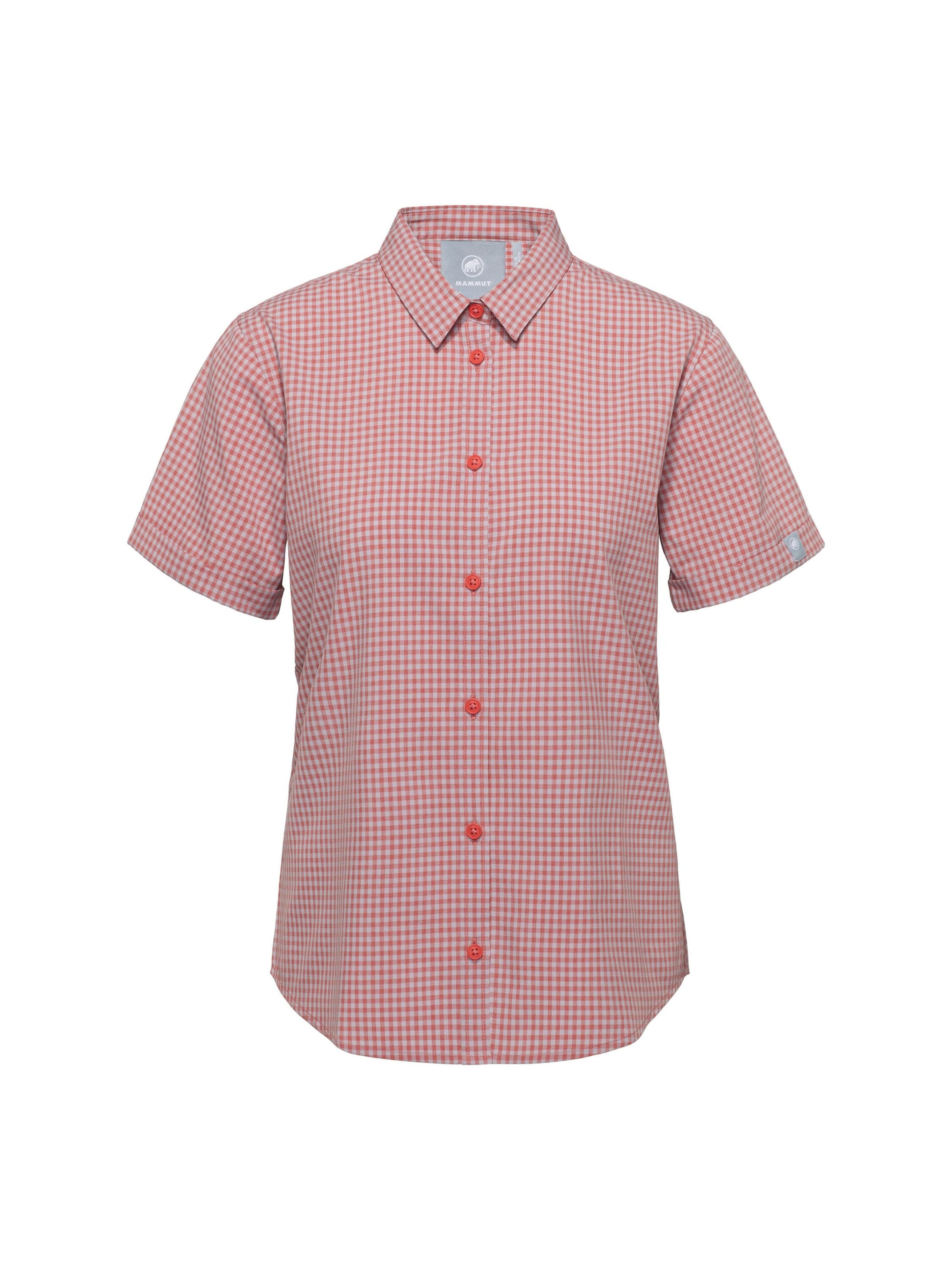MAMMUT Athletic Button Up Shirt in Red: front