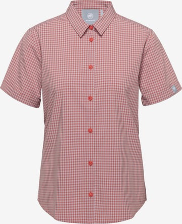 MAMMUT Athletic Button Up Shirt in Red: front