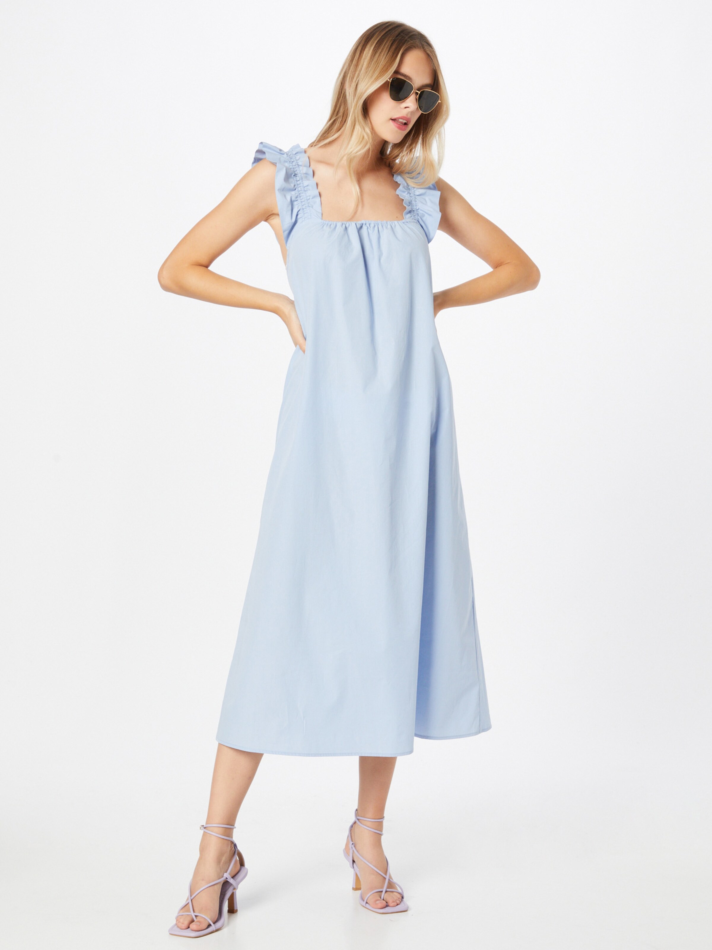 Premium Kleid Gill Samsoe Samsoe en Bleu Fumé 