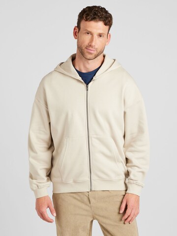 Only & Sons Zip-Up Hoodie 'ONSTURNER' in Grey: front