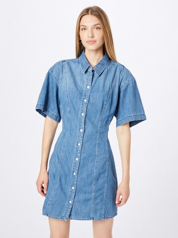 Robe-chemise 'SEAM' FRAME en bleu : devant